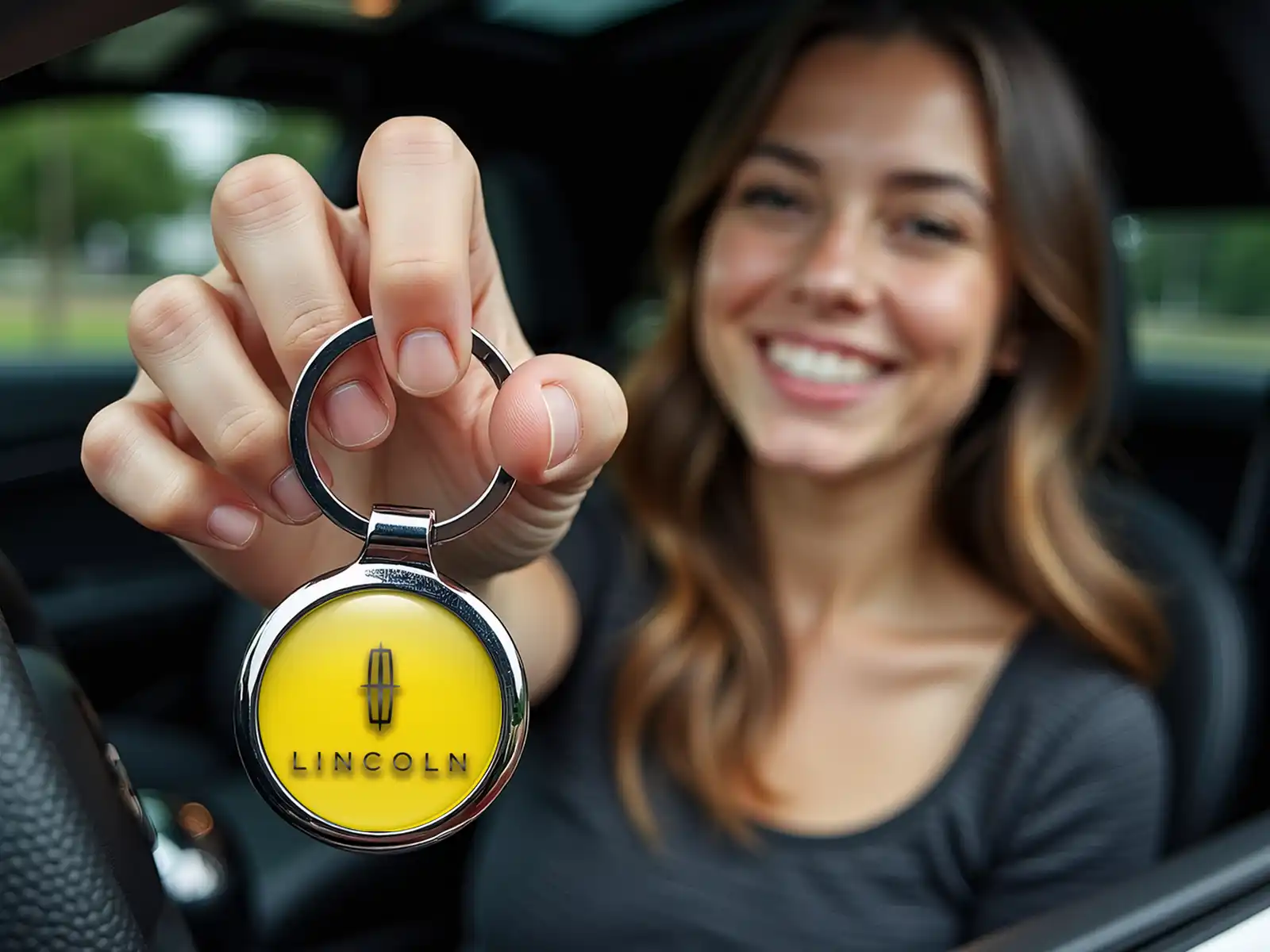 Lincoln Llavero Personalizado Foto Domed Estilo